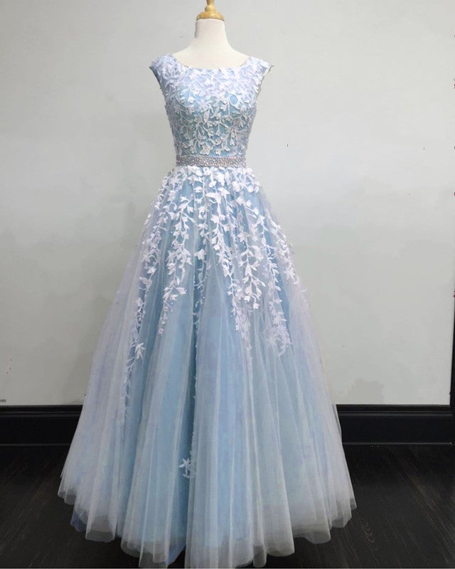 Modest Prom Dresses Tulle Ball Gown ...